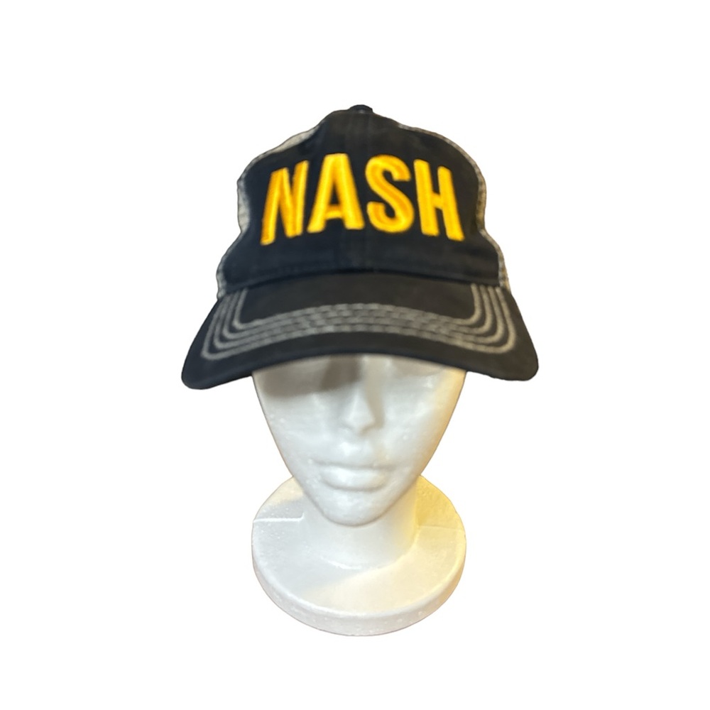 Fahrenheit Cap, NASH, (Nashville Predators), Navy Blue & Gold, Mesh Gray, Adjust